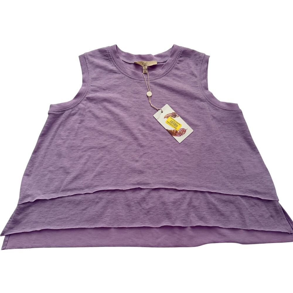 Chelsea & Violet Dillard's Cropped Oversized Tank Top